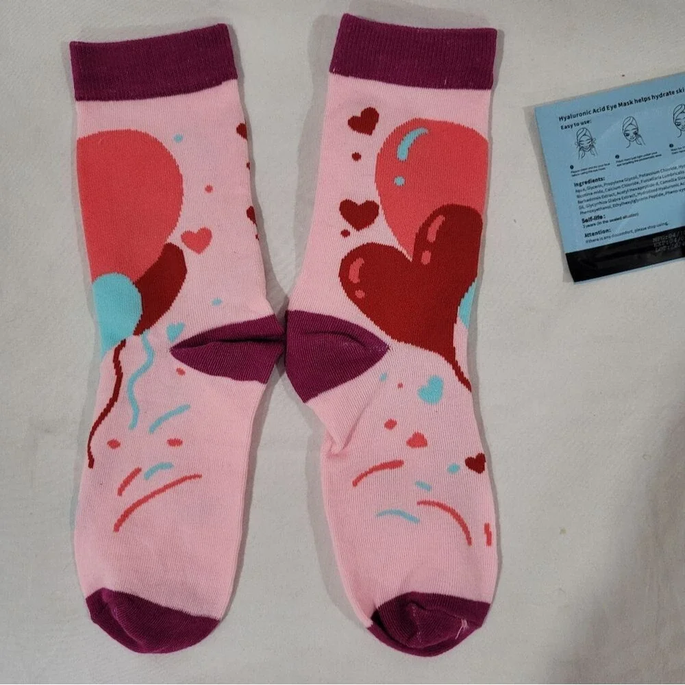 Girls Self Care Socks bath Bomb Eye Mask Bundle